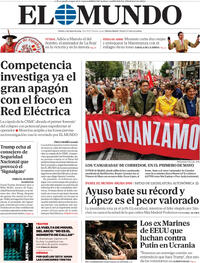 Portada periódico El Mundo