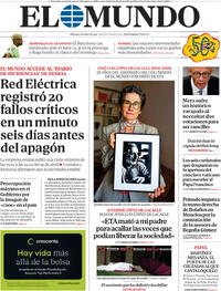 Portada periódico El Mundo
