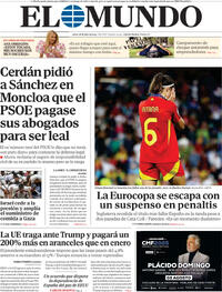 Portada El Mundo 2025-07-28