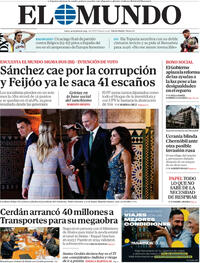 Portada periódico El Mundo