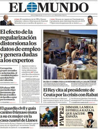 Portada periódico El Mundo