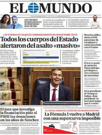 Portada periódico El Mundo Portada periódico El Mundo