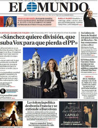 Portada periódico El Mundo