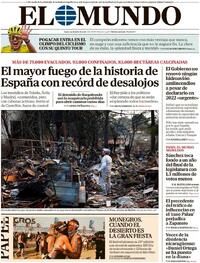 Portada periódico El Mundo