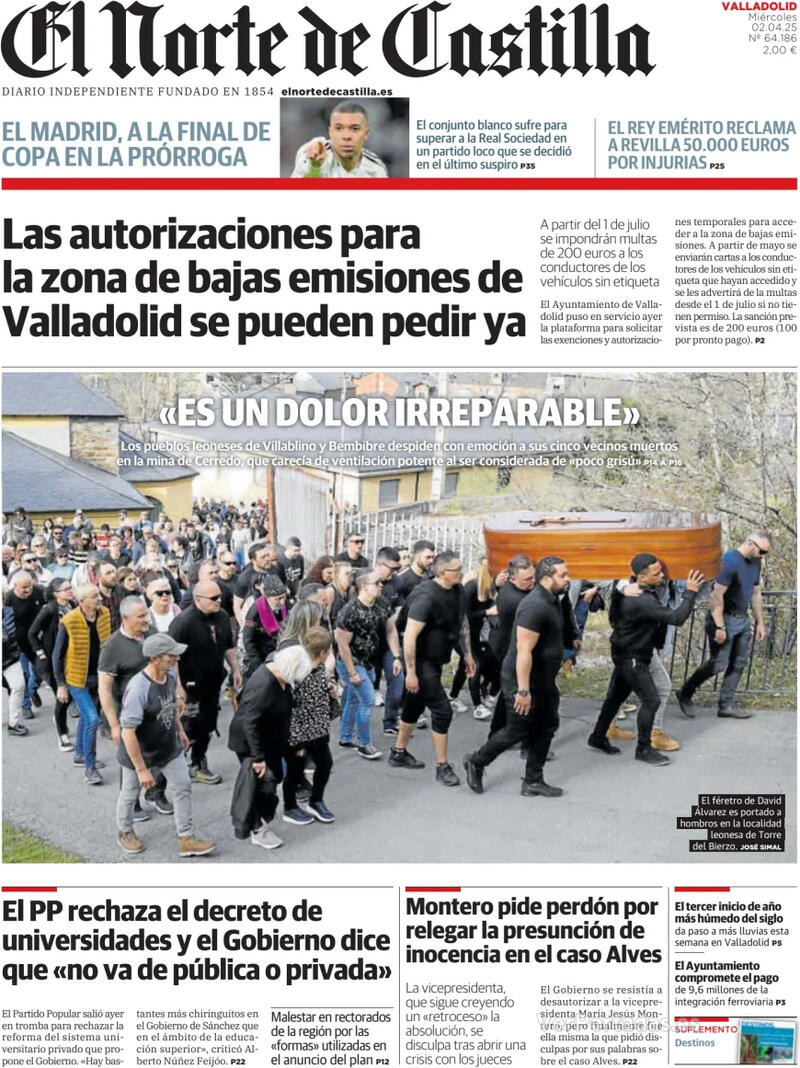 Portada La Tribuna de Toledo 2025-04-02