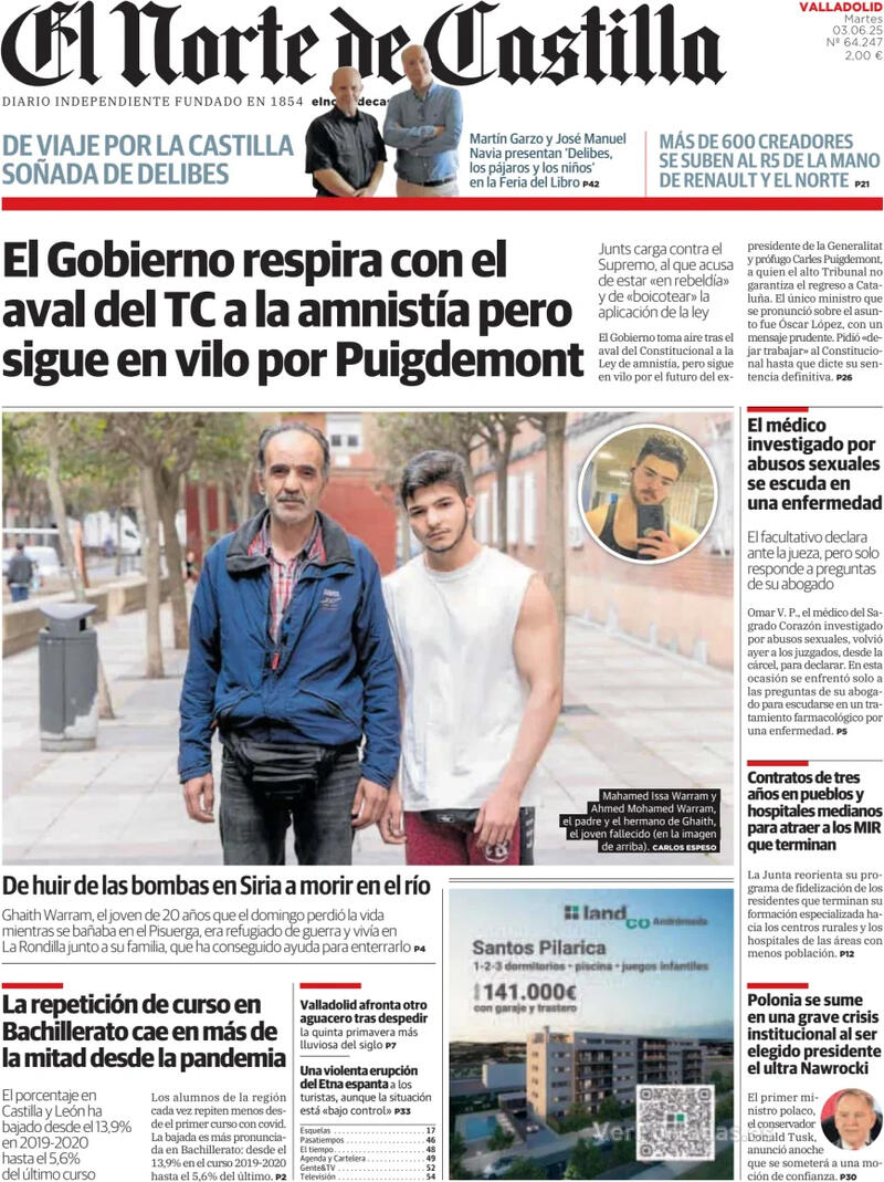 Portada La Tribuna de Toledo 2025-06-03