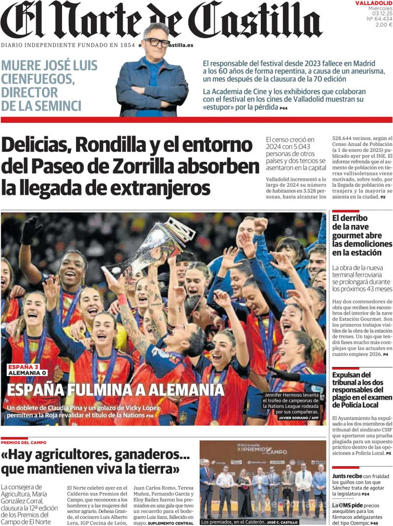 Portada La Tribuna de Toledo 2025-12-03