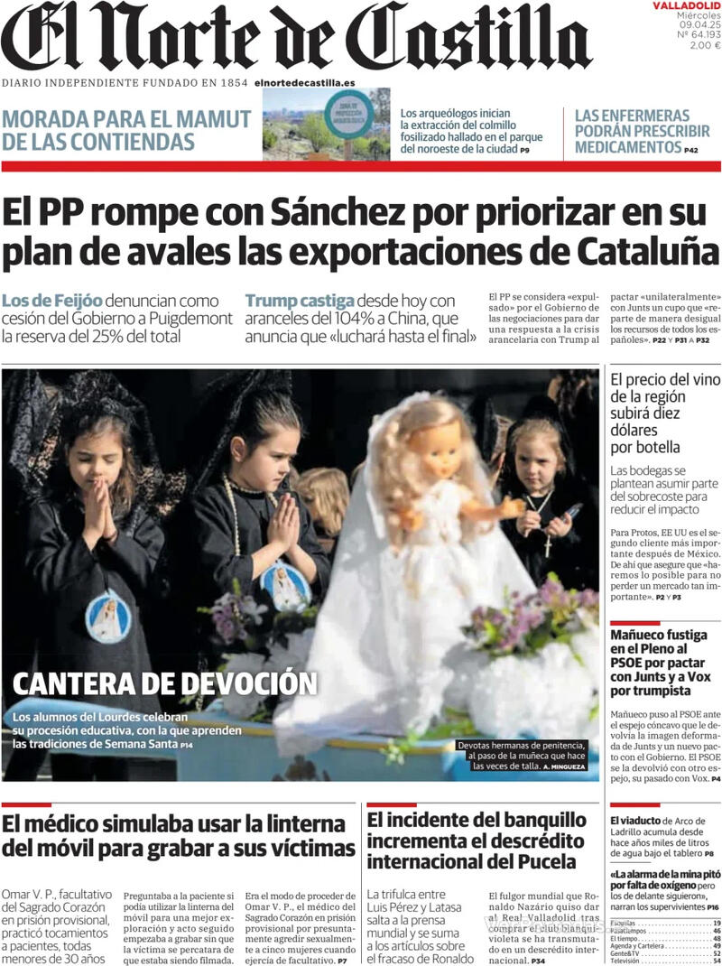 Portada La Tribuna de Toledo 2025-04-09