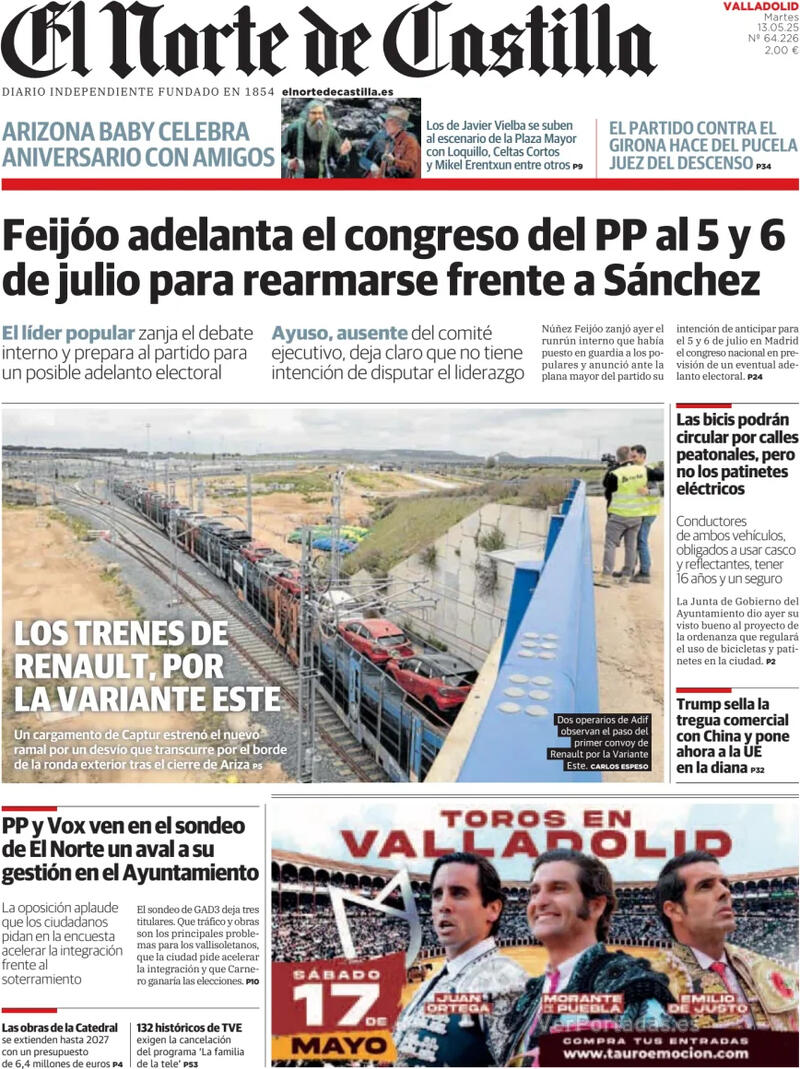 Portada La Tribuna de Toledo 2025-05-13