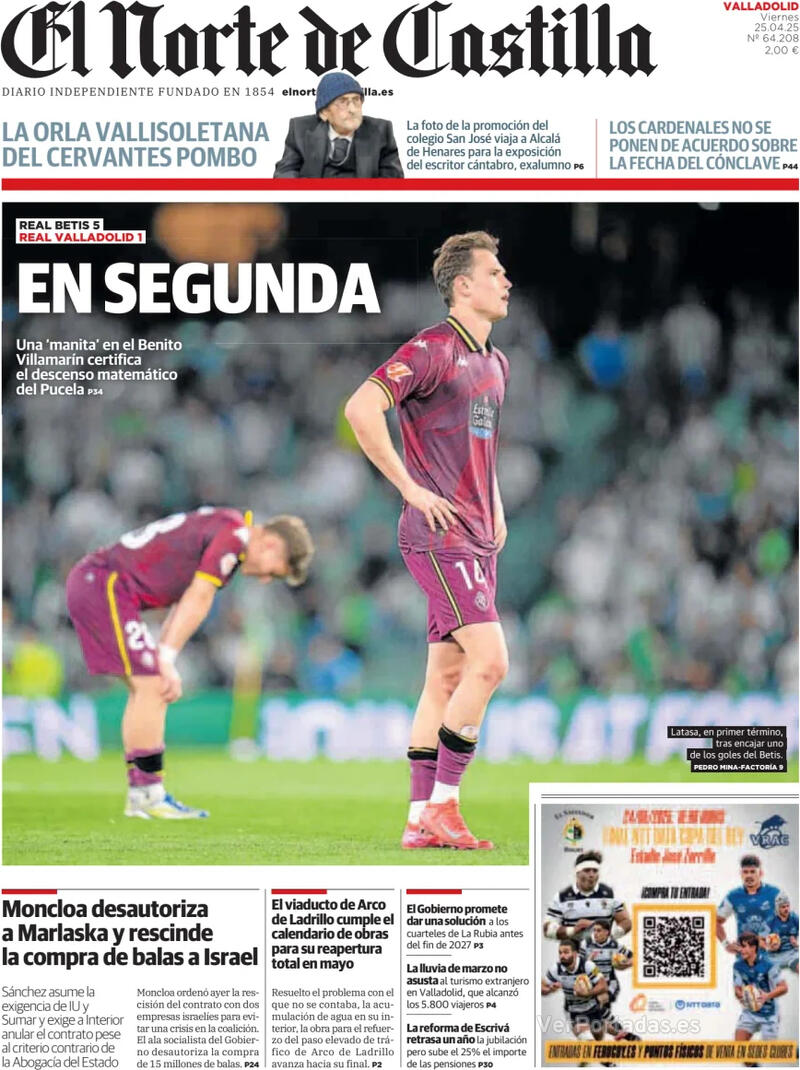 Portada La Tribuna de Toledo 2025-04-25