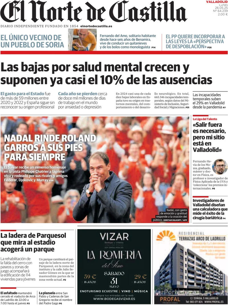 Portada La Tribuna de Toledo 2025-05-26