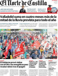 Portada periódico El Norte de Castilla