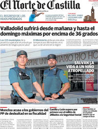 Portada periódico El Norte de Castilla