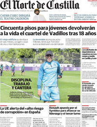 Portada periódico El Norte de Castilla