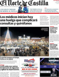 Portada El Norte de Castilla 2025-12-09