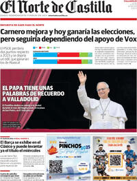 Portada periódico El Norte de Castilla