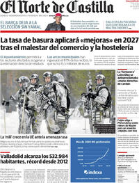 Portada El Norte de Castilla 2025-11-12