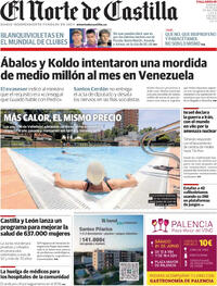 Portada periódico El Norte de Castilla