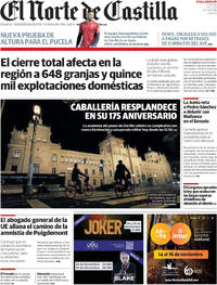 Portada El Norte de Castilla 2025-11-14