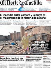 Portada El Norte de Castilla 2025-08-15
