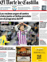 Portada El Norte de Castilla 2025-11-15