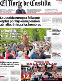 Portada periódico El Norte de Castilla