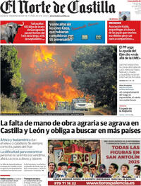 Portada El Norte de Castilla 2025-08-17