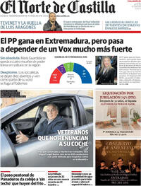 Portada El Norte de Castilla 2025-12-22