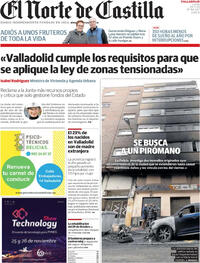 Portada El Norte de Castilla 2025-11-24