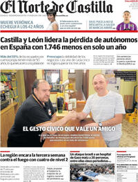Portada El Norte de Castilla 2025-08-26