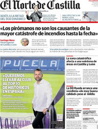 Portada El Norte de Castilla 2025-08-27