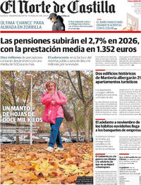 Portada El Norte de Castilla 2025-11-29