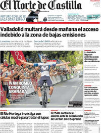Portada periódico El Norte de Castilla