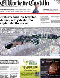 Portada El Norte de Castilla 2026-10-02