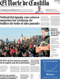 Portada periódico El Norte de Castilla