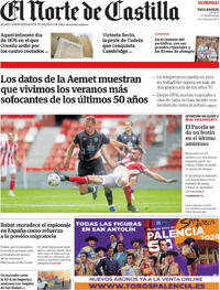 Portada El Norte de Castilla 2026-08-09