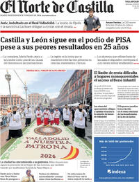 Portada El Norte de Castilla 2026-09-09