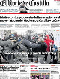 Portada El Norte de Castilla 2026-01-10