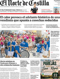 Portada El Norte de Castilla 2026-08-15