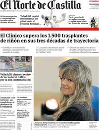 Portada periódico El Norte de Castilla