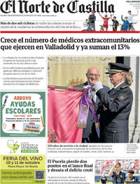 Portada El Norte de Castilla 2026-09-21