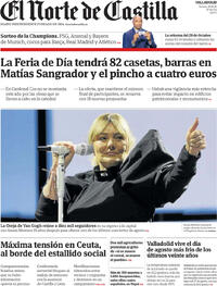 Portada El Norte de Castilla 2026-08-28