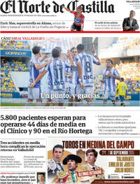 Portada El Norte de Castilla 2026-08-31