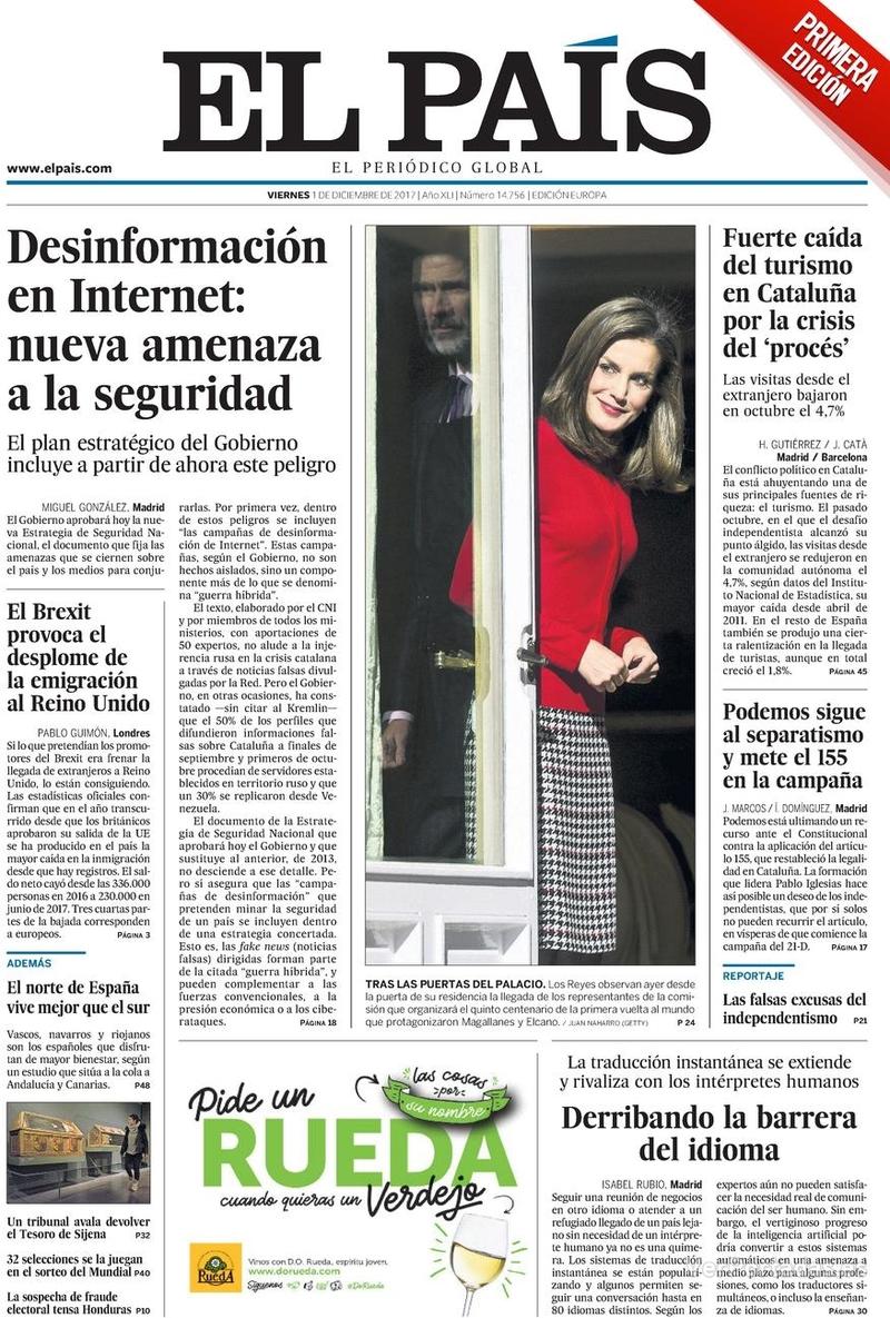 Portada El Mundo 2017-12-01