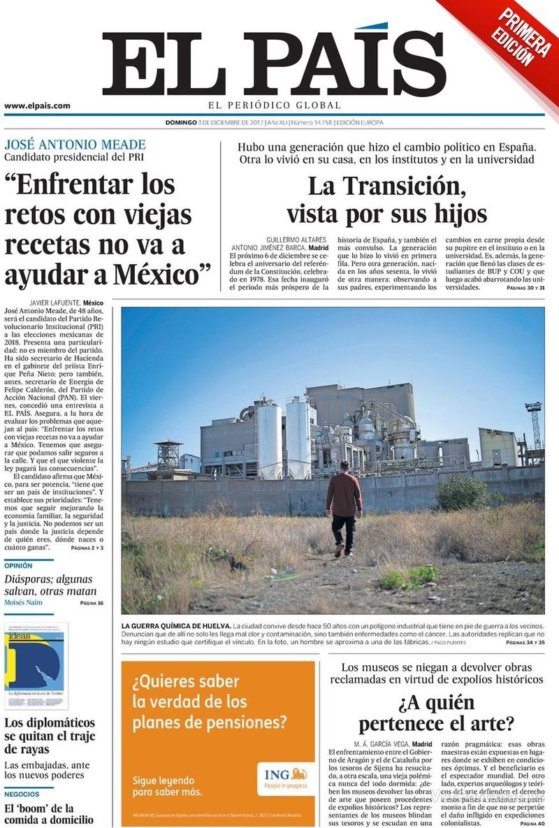 Portada El Mundo 2017-12-03