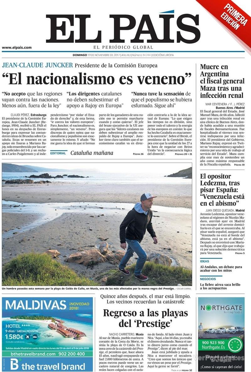 Portada El Mundo 2017-11-19