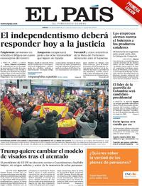 Portada El País 2017-11-02