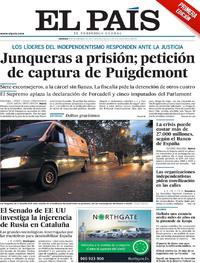 Portada El País 2017-11-03