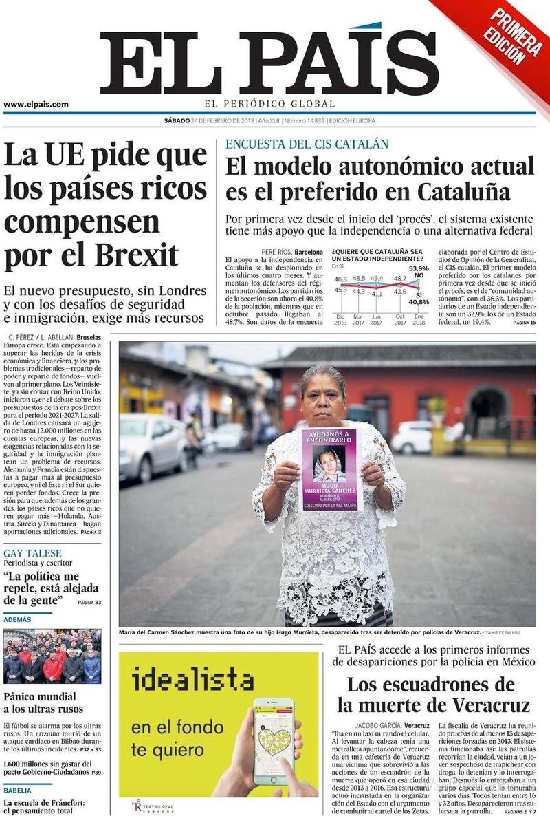 Portada El Mundo 2018-02-24