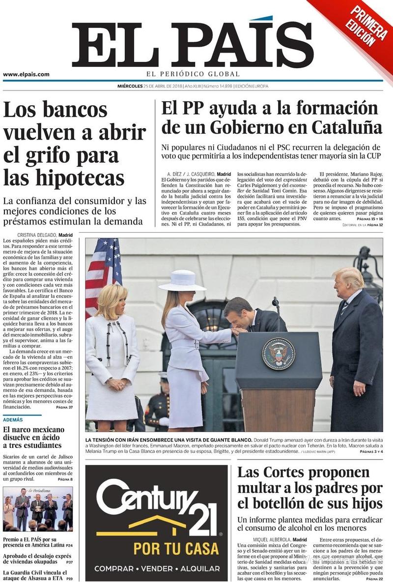 Portada El Mundo 2018-04-25